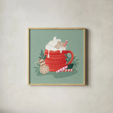 Home for the Holidays II by Gia Graham. Shown in a natural wood glass frame for a timeless modern aesthetic. Available as an archival giclee rolled canvas, fine art paper, or poster print. SKU 98812a.