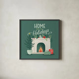 Home for the Holidays VI by Gia Graham. Shown in a sleek black glass frame for a contemporary gallery look. Available as an archival giclee rolled canvas, fine art paper, or poster print. SKU 98816a.