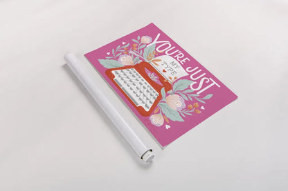 Just My Type I by Gia Graham. shown as a rolled paper print. Available as archival giclee rolled canvas, fine art paper, or poster print. SKU 79667i.