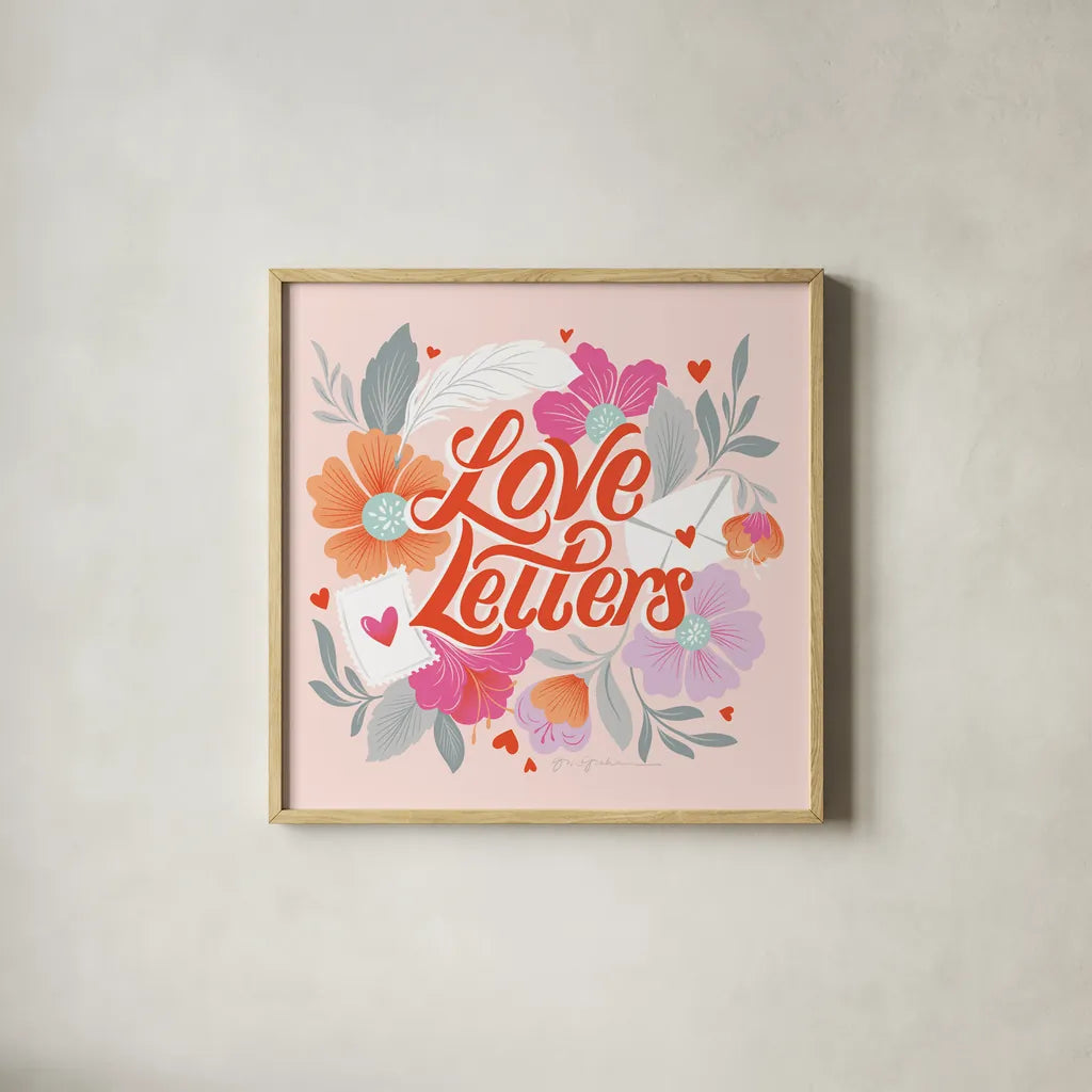 Just My Type IV by Gia Graham. Shown in a natural wood glass frame for a timeless modern aesthetic. Available as an archival giclee rolled canvas, fine art paper, or poster print. SKU 79670a.