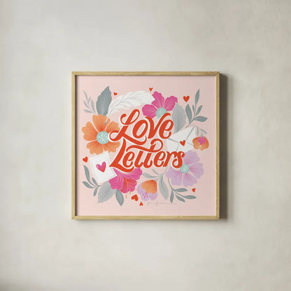 Just My Type IV by Gia Graham. Shown in a natural wood glass frame for a timeless modern aesthetic. Available as an archival giclee rolled canvas, fine art paper, or poster print. SKU 79670a.