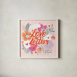 Just My Type IV by Gia Graham. Shown in a crisp white glass frame for a clean and minimalist style. Available as an archival giclee rolled canvas, fine art paper, or poster print. SKU 79670a.