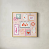 Just My Type V by Gia Graham. Shown in a natural wood glass frame for a timeless modern aesthetic. Available as an archival giclee rolled canvas, fine art paper, or poster print. SKU 79671a.