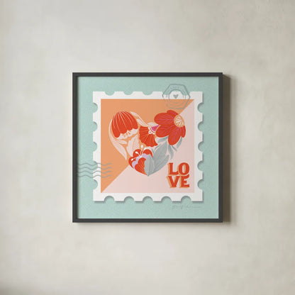 Just My Type VII by Gia Graham. Shown in a sleek black glass frame for a contemporary gallery look. Available as an archival giclee rolled canvas, fine art paper, or poster print. SKU 79673a.