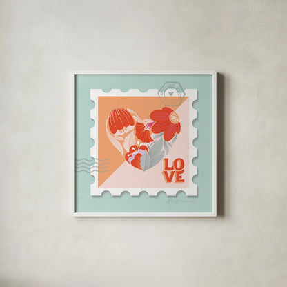 Just My Type VII by Gia Graham. Shown in a crisp white glass frame for a clean and minimalist style. Available as an archival giclee rolled canvas, fine art paper, or poster print. SKU 79673a.