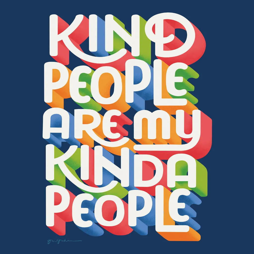Kind People I Bright Sq by Gia Graham. SKU 79538a. Archival Giclee Fine art print for wall decor.