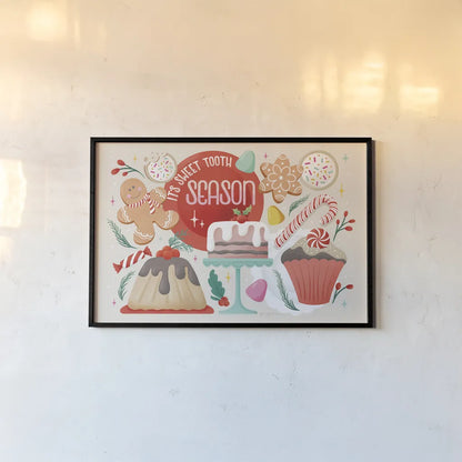 Lets Get Merry I by Gia Graham. shown as a paper print in a black flame. Available as a archival giclee rolled canvas, fine art paper, or poster print. SKU 87523i.