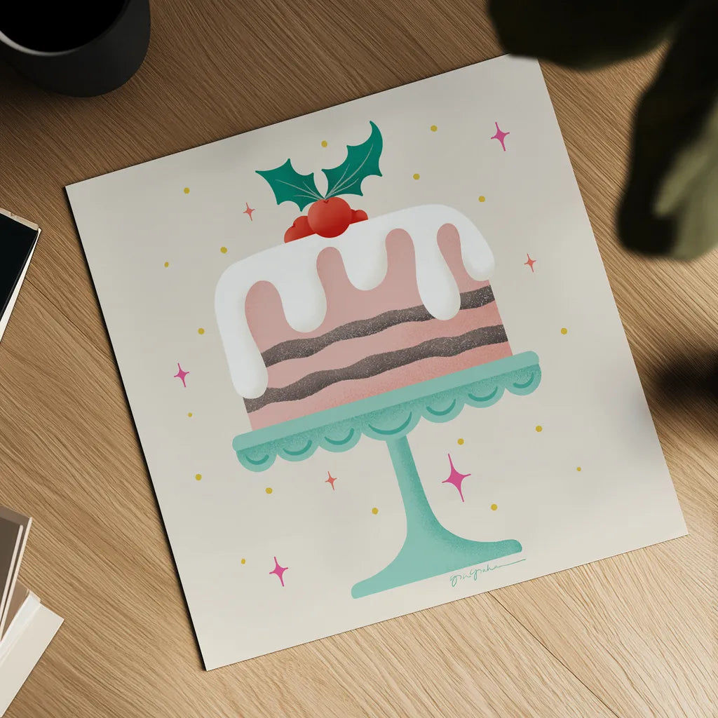 Lets Get Merry III by Gia Graham. Shown as a detailed flat fine art print, highlighting archival giclee quality. Available as an archival giclee rolled canvas, fine art paper, or poster print. SKU 87525a.