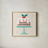 Lets Get Merry III by Gia Graham. Shown in a natural wood glass frame for a timeless modern aesthetic. Available as an archival giclee rolled canvas, fine art paper, or poster print. SKU 87525a.