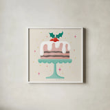Lets Get Merry III by Gia Graham. Shown in a crisp white glass frame for a clean and minimalist style. Available as an archival giclee rolled canvas, fine art paper, or poster print. SKU 87525a.