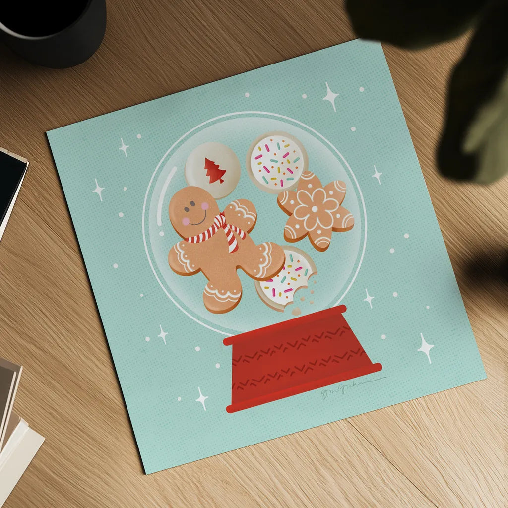 Lets Get Merry VI by Gia Graham. Shown as a detailed flat fine art print, highlighting archival giclee quality. Available as an archival giclee rolled canvas, fine art paper, or poster print. SKU 87528a.