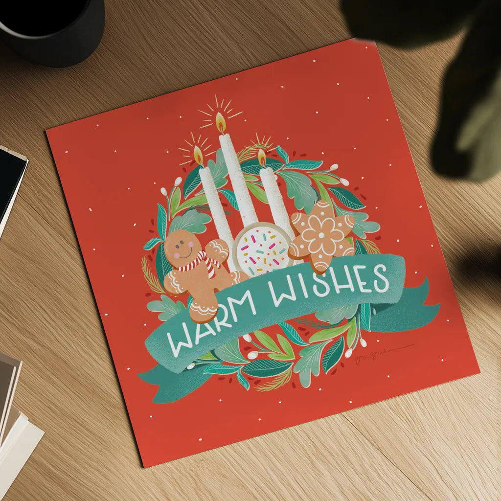 Lets Get Merry VII by Gia Graham. Shown as a detailed flat fine art print, highlighting archival giclee quality. Available as an archival giclee rolled canvas, fine art paper, or poster print. SKU 87529a.