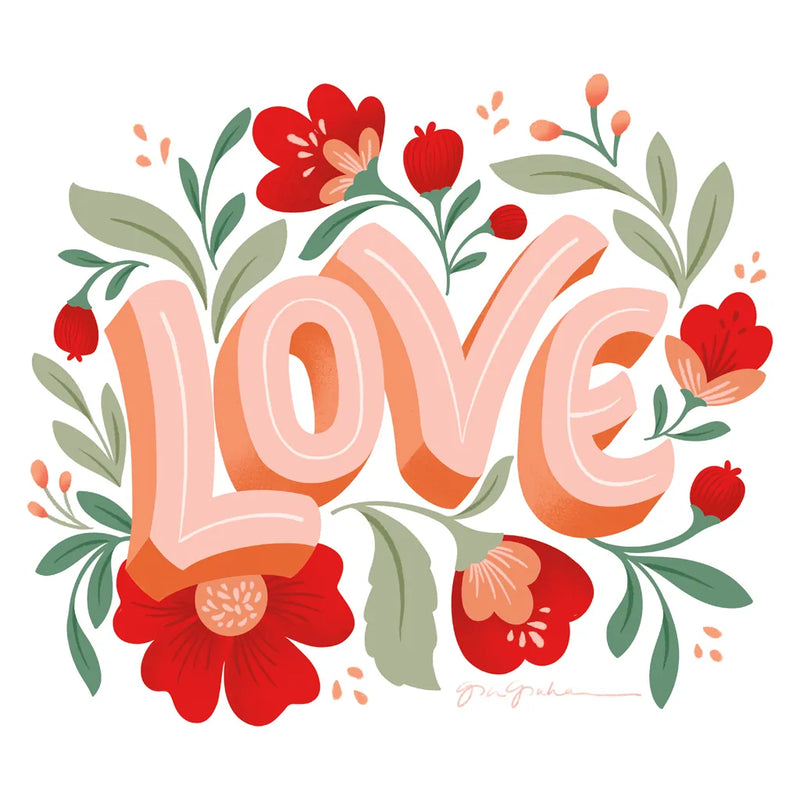Love I by Gia Graham. SKU 84993a. Archival Giclee Fine art print for wall decor.