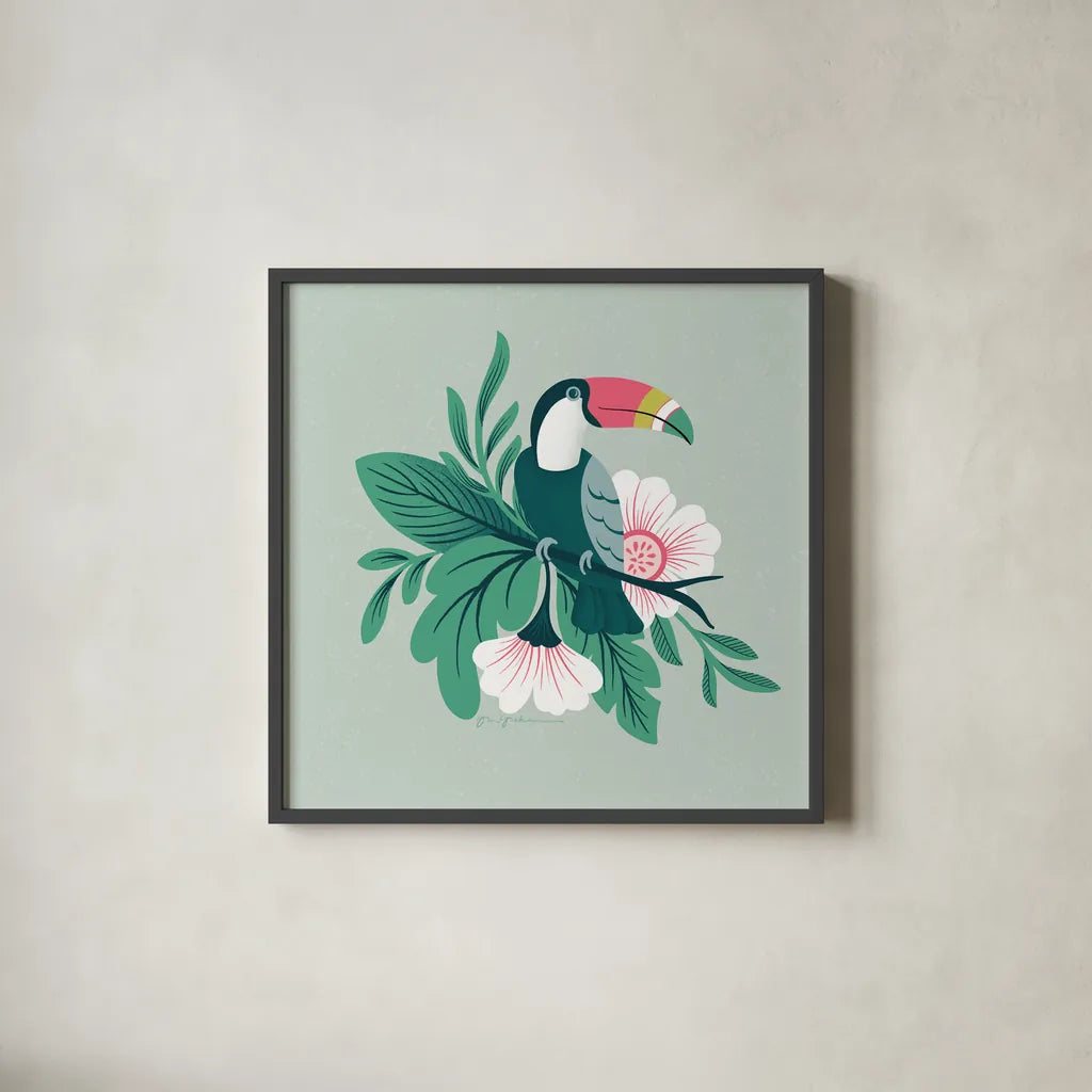 Lush Life II by Gia Graham. Shown in a sleek black glass frame for a contemporary gallery look. Available as an archival giclee rolled canvas, fine art paper, or poster print. SKU 80219a.