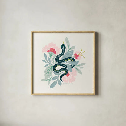 Lush Life III by Gia Graham. Shown in a natural wood glass frame for a timeless modern aesthetic. Available as an archival giclee rolled canvas, fine art paper, or poster print. SKU 80220a.