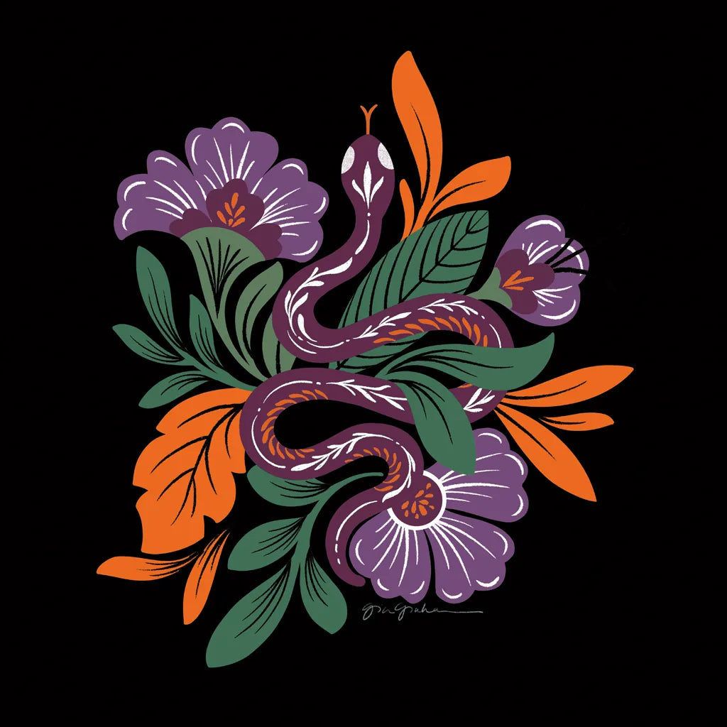 Lush Life III Black and Orange by Gia Graham. SKU 81953a. Archival Giclee Fine art print for wall decor.