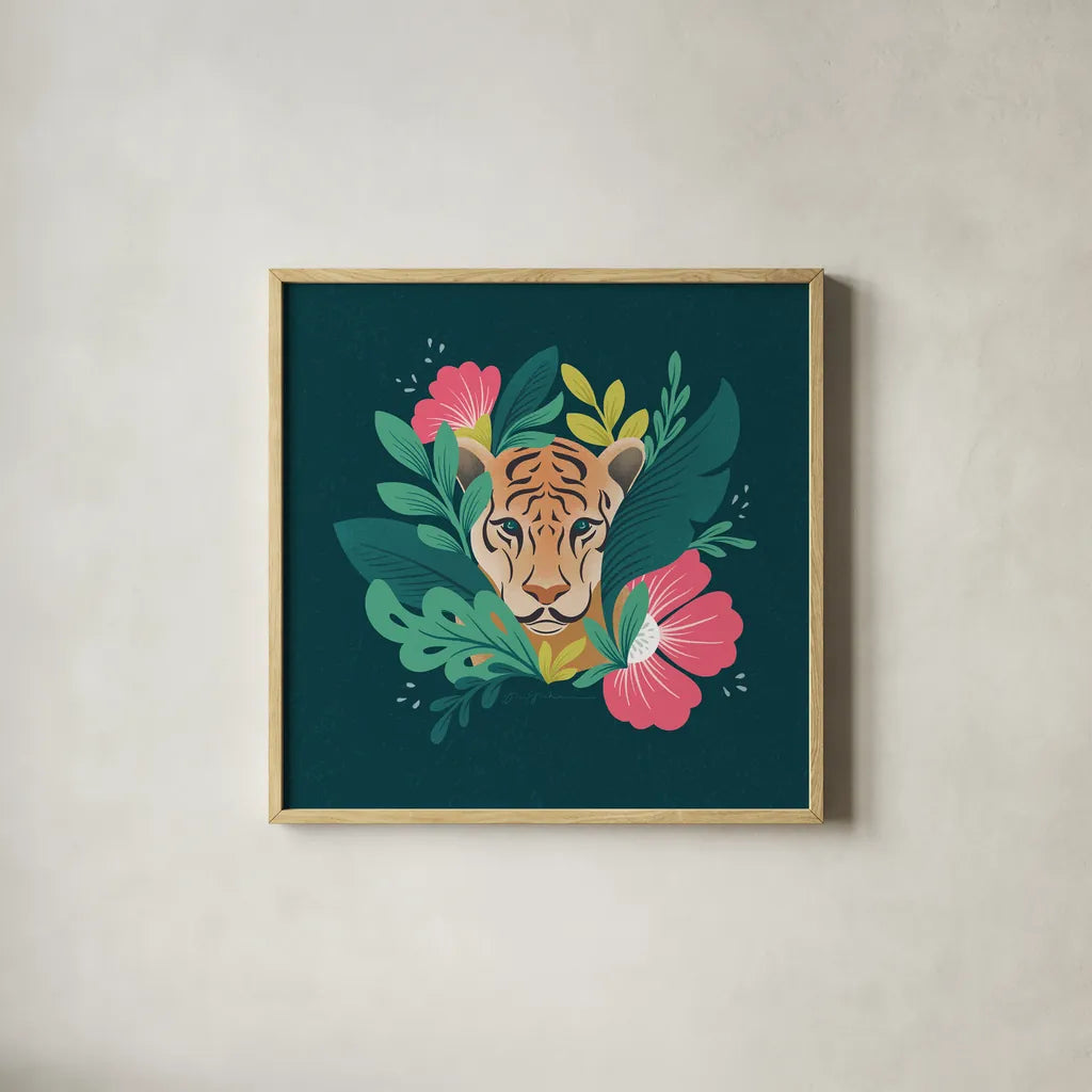 Lush Life IV by Gia Graham. Shown in a natural wood glass frame for a timeless modern aesthetic. Available as an archival giclee rolled canvas, fine art paper, or poster print. SKU 80221a.