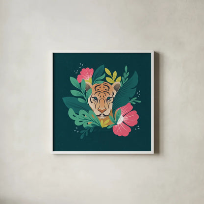 Lush Life IV by Gia Graham. Shown in a crisp white glass frame for a clean and minimalist style. Available as an archival giclee rolled canvas, fine art paper, or poster print. SKU 80221a.