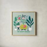 Lush Life IX by Gia Graham. Shown in a natural wood glass frame for a timeless modern aesthetic. Available as an archival giclee rolled canvas, fine art paper, or poster print. SKU 80226a.