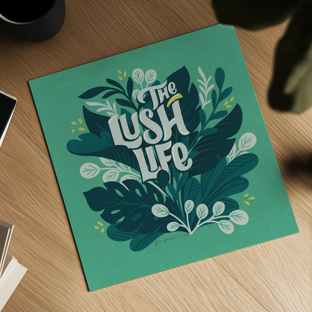 Lush Life V by Gia Graham. Shown as a detailed flat fine art print, highlighting archival giclee quality. Available as an archival giclee rolled canvas, fine art paper, or poster print. SKU 80222a.