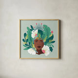 Lush Life VII by Gia Graham. Shown in a natural wood glass frame for a timeless modern aesthetic. Available as an archival giclee rolled canvas, fine art paper, or poster print. SKU 80224a.