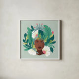 Lush Life VII by Gia Graham. Shown in a crisp white glass frame for a clean and minimalist style. Available as an archival giclee rolled canvas, fine art paper, or poster print. SKU 80224a.
