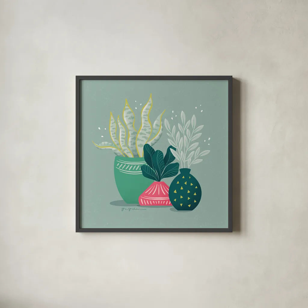 Lush Life VIII by Gia Graham. Shown in a sleek black glass frame for a contemporary gallery look. Available as an archival giclee rolled canvas, fine art paper, or poster print. SKU 80225a.