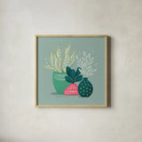 Lush Life VIII by Gia Graham. Shown in a natural wood glass frame for a timeless modern aesthetic. Available as an archival giclee rolled canvas, fine art paper, or poster print. SKU 80225a.