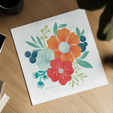 Market Flowers I by Gia Graham. Shown as a detailed flat fine art print, highlighting archival giclee quality. Available as an archival giclee rolled canvas, fine art paper, or poster print. SKU 74527a.