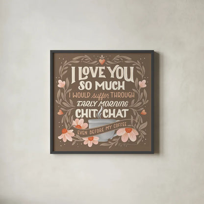 Perfect Blend II by Gia Graham. Shown in a sleek black glass frame for a contemporary gallery look. Available as an archival giclee rolled canvas, fine art paper, or poster print. SKU 92123a.