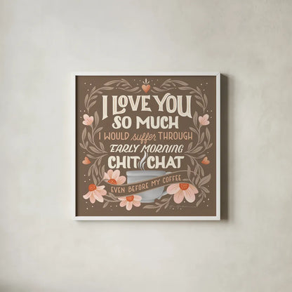 Perfect Blend II by Gia Graham. Shown in a crisp white glass frame for a clean and minimalist style. Available as an archival giclee rolled canvas, fine art paper, or poster print. SKU 92123a.