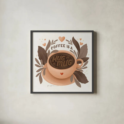 Perfect Blend IV by Gia Graham. Shown in a sleek black glass frame for a contemporary gallery look. Available as an archival giclee rolled canvas, fine art paper, or poster print. SKU 92125a.