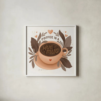 Perfect Blend IV by Gia Graham. Shown in a crisp white glass frame for a clean and minimalist style. Available as an archival giclee rolled canvas, fine art paper, or poster print. SKU 92125a.