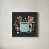 Perfect Blend V by Gia Graham. Shown in a sleek black glass frame for a contemporary gallery look. Available as an archival giclee rolled canvas, fine art paper, or poster print. SKU 96632a.