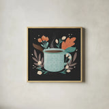 Perfect Blend V by Gia Graham. Shown in a natural wood glass frame for a timeless modern aesthetic. Available as an archival giclee rolled canvas, fine art paper, or poster print. SKU 96632a.