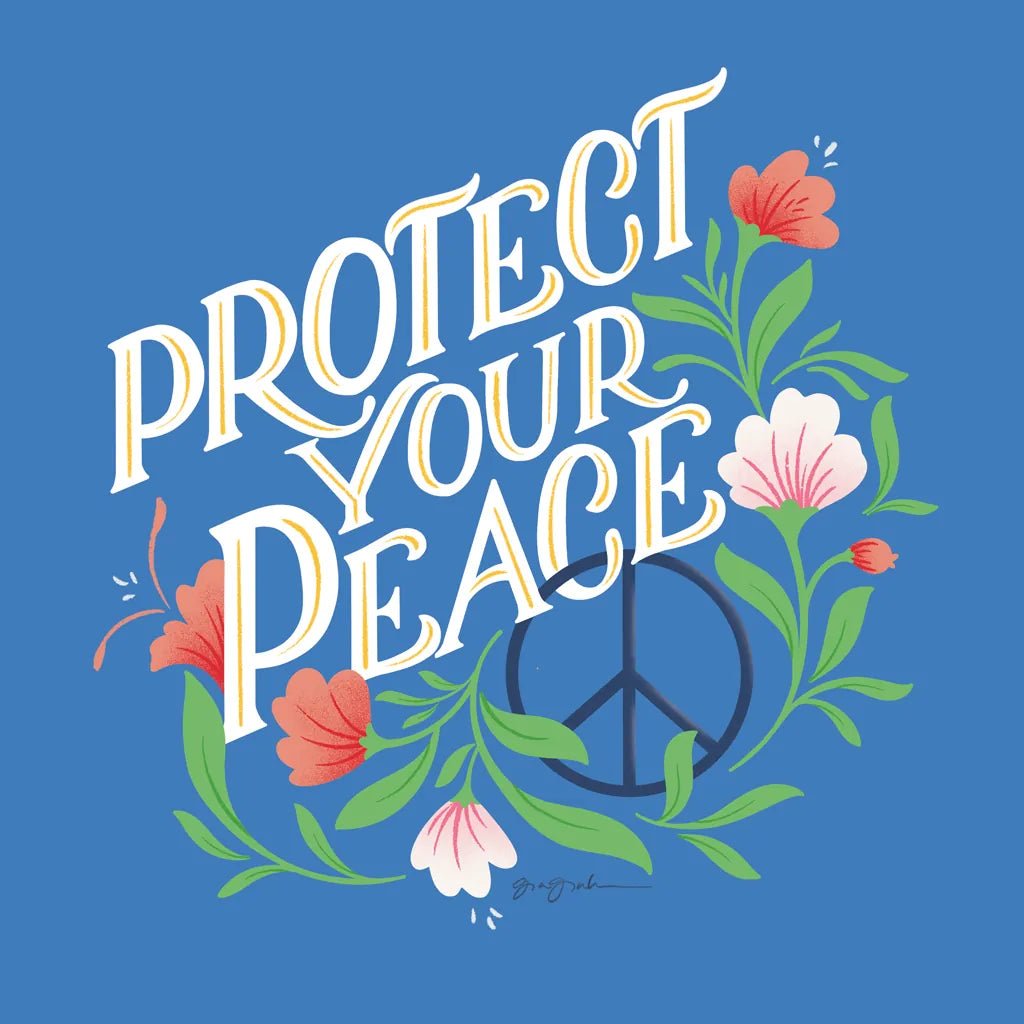 Protect Your Peace I Bright by Gia Graham. SKU 79552a. Archival Giclee Fine art print for wall decor.