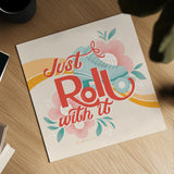 Roll With It I by Gia Graham. Shown as a detailed flat fine art print, highlighting archival giclee quality. Available as an archival giclee rolled canvas, fine art paper, or poster print. SKU 66242a.