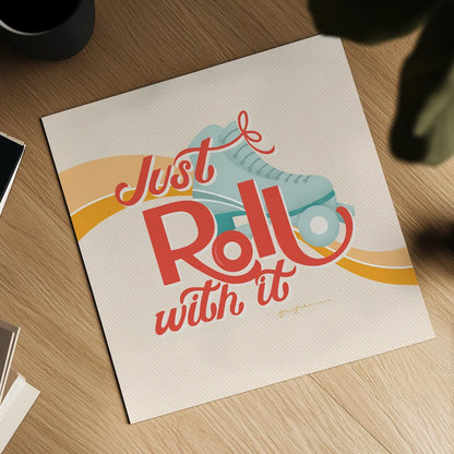 Roll With It II by Gia Graham. Shown as a detailed flat fine art print, highlighting archival giclee quality. Available as an archival giclee rolled canvas, fine art paper, or poster print. SKU 66243a.