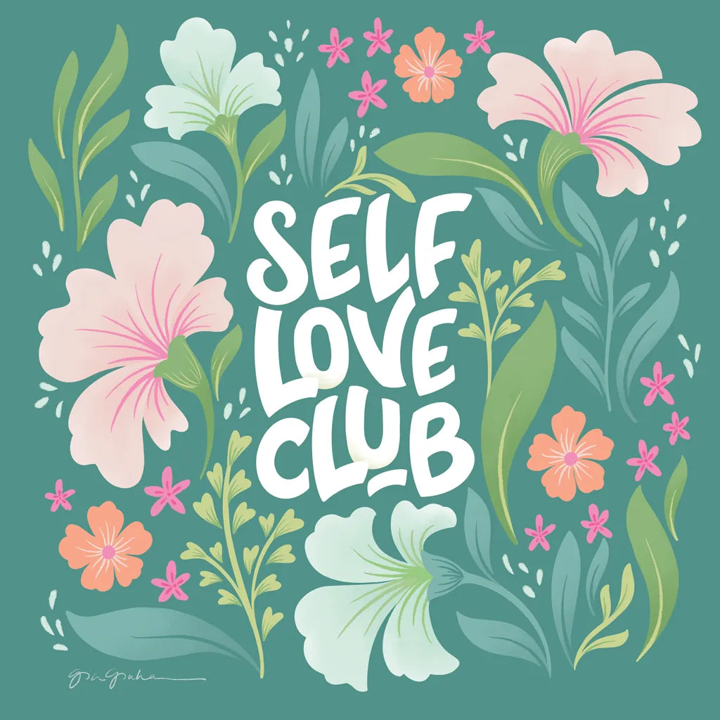 Self Love Club I by Gia Graham. SKU 72656a. Archival Giclee Fine art print for wall decor.