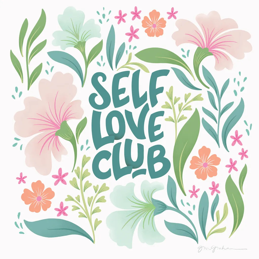 Self Love Club II by Gia Graham. SKU 72657a. Archival Giclee Fine art print for wall decor.
