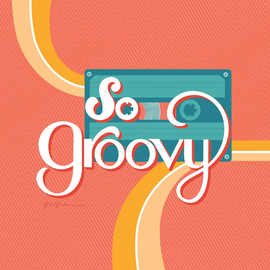 So Groovy II by Gia Graham. SKU 66245a. Archival Giclee Fine art print for wall decor.