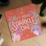 Sparkle I Sq by Gia Graham. Shown as a detailed flat fine art print, highlighting archival giclee quality. Available as an archival giclee rolled canvas, fine art paper, or poster print. SKU 75080a.