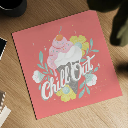 Summer Chill I by Gia Graham. Shown as a detailed flat fine art print, highlighting archival giclee quality. Available as an archival giclee rolled canvas, fine art paper, or poster print. SKU 86583a.