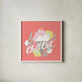 Summer Chill I by Gia Graham. Shown in a crisp white glass frame for a clean and minimalist style. Available as an archival giclee rolled canvas, fine art paper, or poster print. SKU 86583a.