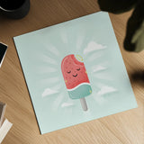 Summer Chill II No Words by Gia Graham. Shown as a detailed flat fine art print, highlighting archival giclee quality. Available as an archival giclee rolled canvas, fine art paper, or poster print. SKU 87842a.