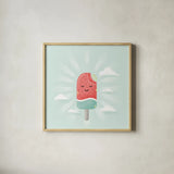 Summer Chill II No Words by Gia Graham. Shown in a natural wood glass frame for a timeless modern aesthetic. Available as an archival giclee rolled canvas, fine art paper, or poster print. SKU 87842a.