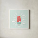 Summer Chill II No Words by Gia Graham. Shown in a crisp white glass frame for a clean and minimalist style. Available as an archival giclee rolled canvas, fine art paper, or poster print. SKU 87842a.