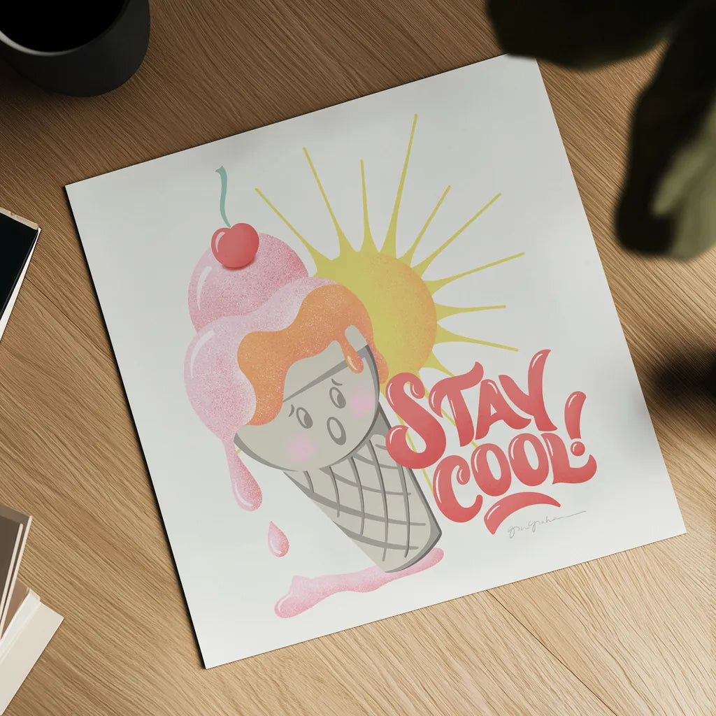 Summer Chill IV by Gia Graham. Shown as a detailed flat fine art print, highlighting archival giclee quality. Available as an archival giclee rolled canvas, fine art paper, or poster print. SKU 86586a.