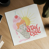 Summer Chill IV by Gia Graham. Shown as a detailed flat fine art print, highlighting archival giclee quality. Available as an archival giclee rolled canvas, fine art paper, or poster print. SKU 86586a.
