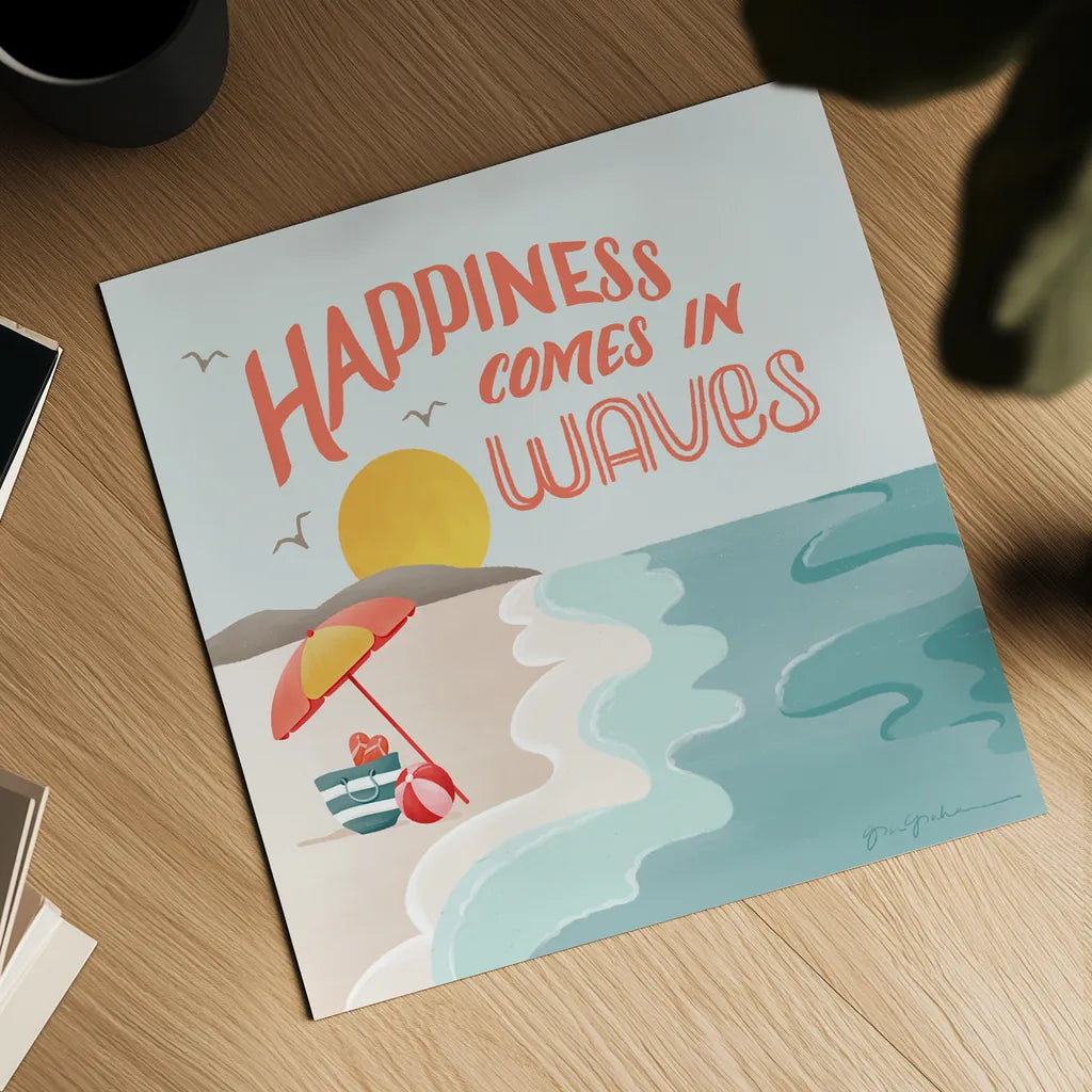 Summer State of Mind I by Gia Graham. Shown as a detailed flat fine art print, highlighting archival giclee quality. Available as an archival giclee rolled canvas, fine art paper, or poster print. SKU 99720a.